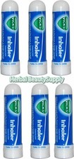6 x .5ml Vicks Inhaler Allergy Cold Nasal Blocked Nose Relief Congestion USA