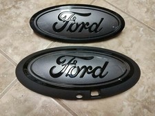 2024-25 F250 Emblems Carbonized Gray & Gloss Black, With Camera, Pair