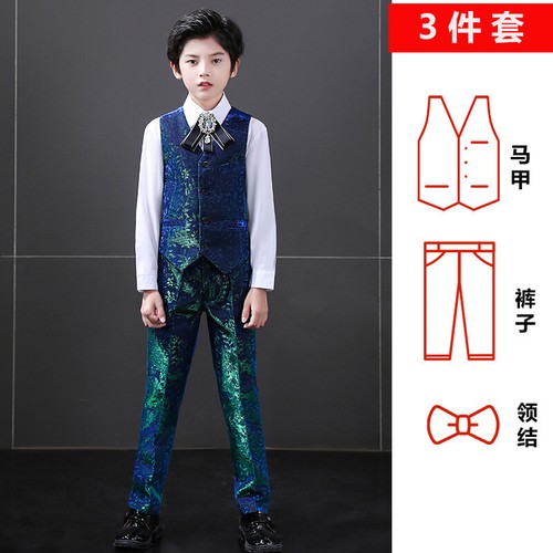 British Children Kid's Boy's Formal Stage Suits Vests Pants Evening Party Runway - Picture 6 of 34