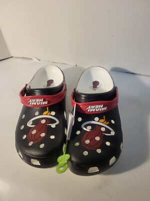 Miami‎ Heat Crocs Shoes Mens 11 Black Basketball NBA Classic Clog Sandals s-l400.jpg main image 3