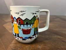 Torskefiske Fishermen Figgjo Flint FF Norway 11 oz. Coffee Mug Cup Gerd Design