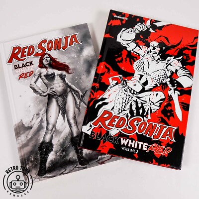RED SONJA Black White Red Volume 1 & 2 HC Hardcover Dynamite Graphic Novel