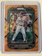 2023 Panini Prizm Baseball Carlos Baerga base ORANGE WAVE Prizm 36/50 card # 236