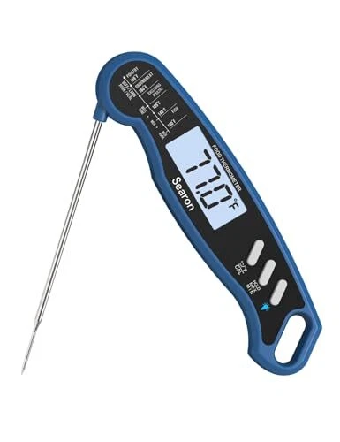Meat Thermometer,Calibration Feature Digital Food Thermometer Blueberry Color
