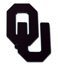 university of oklahoma sooners black OU logo chrome car auto emblem usa made