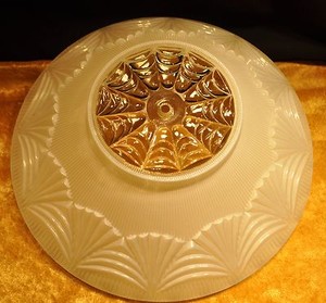 Vintage Frosted Thick Clear and Frosted Glass Globe Light ...