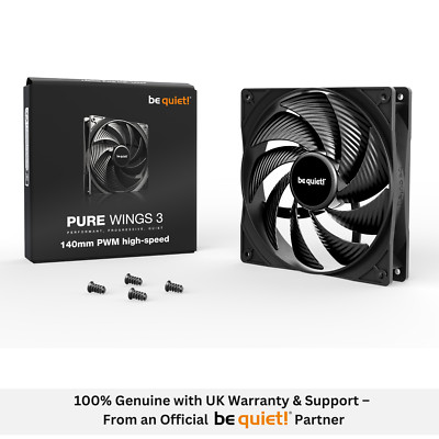 be quiet! Pure Wings 3 140mm PWM High-Speed Lüfter | Silent Cooling | UK Partner