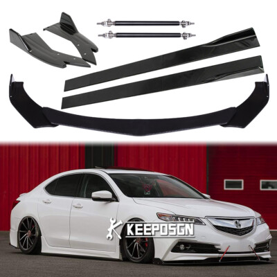 For Acura TLX ILX RSX TL Front Bumper Lip Splitter + Side Skirts Rear ...