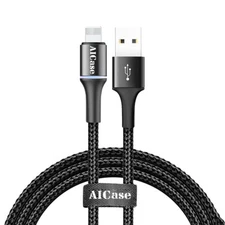 2.4A LED Fast Charger Cable Sync Cord for iPhone 14 13 12 11 XS Pro Max SE 8 7 6