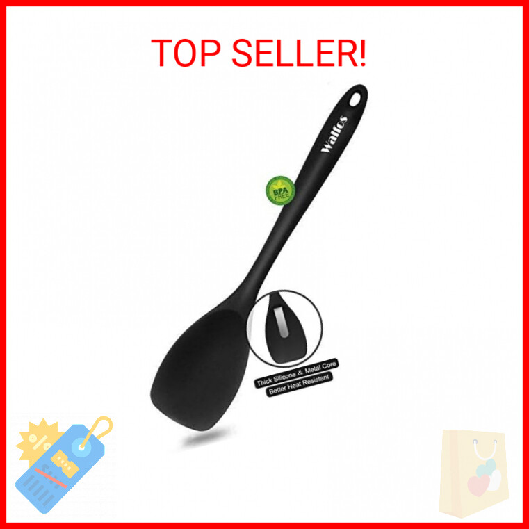 Walfos Silicone Spatula - 600°F High Heat Resistant Kitchen Spoon Spatulas, Stro