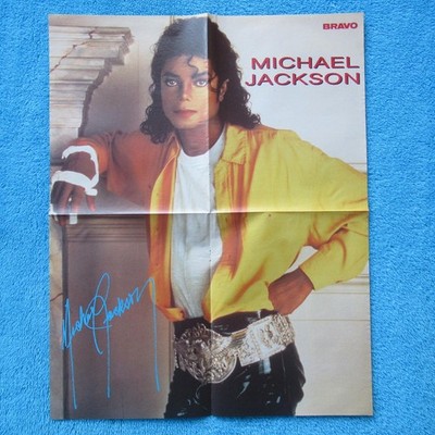 MICHAEL JACKSON POSTER BRAVO 4 Seiten 1990er BATMAN