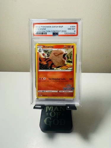 Pokémon Arcanine SWSH304 Illustration Contest 2022 Promo PSA 8 Sword & Shield