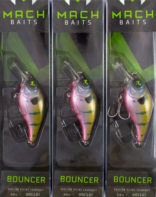 (LOT OF 3) MACH BAITS BOUNCER 3/8OZ HCMBB-922 GHOST GILL CR4378
