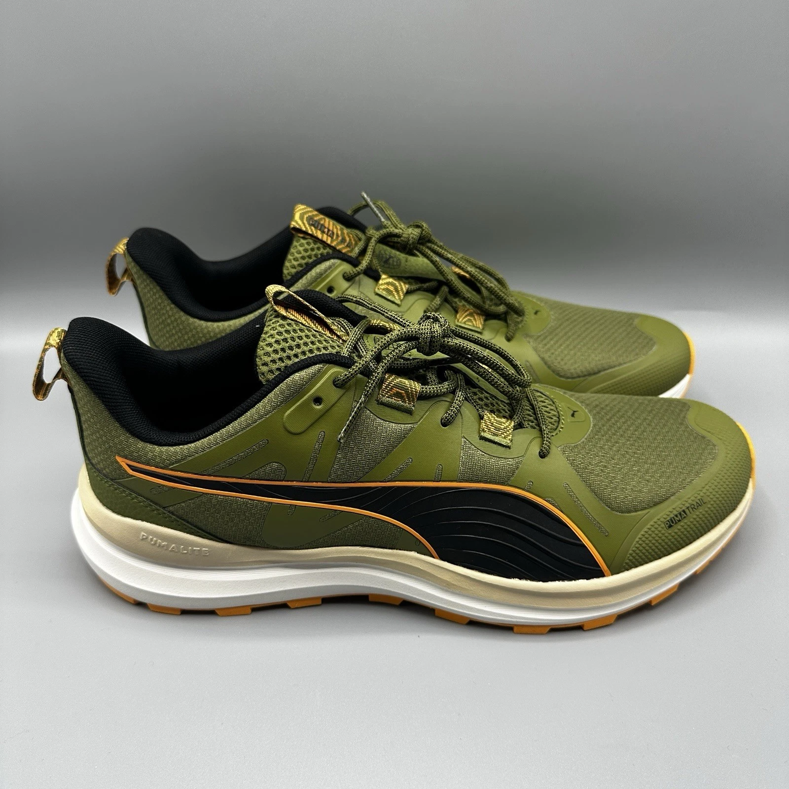 PUMA Trail Running Shoes Lace Up Sneakers Men’s Size 12 Olive Green