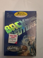 Back to the Future Trilogy DVD Michael J. Fox NEW With BONUS Keychain Rare