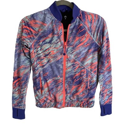Ivivva Girls Athletic Track Jacket Full Zip Abstract Print Size 10