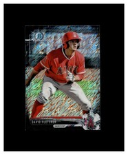 2017 Bowman Chrome Mini Prospects Black Shimmer Refractor David Fletcher /100
