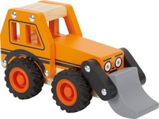 small foot Bagger orange Baufahrzeug aus Holz