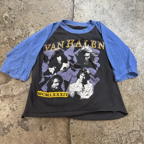 Van Halen Boot Metal Band Shirt Quarter Sleeve 1980s vintage concert t-shirt, vintage, size S, single stitch, B+ condition