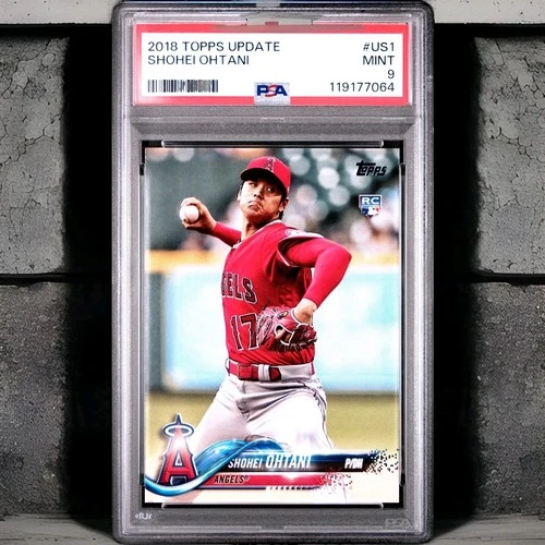 SHOHEI OHTANI ROOKIE 2018 TOPPS UPDATE #US1 ANGELS RC PSA 9 MINT DODGERS MVP