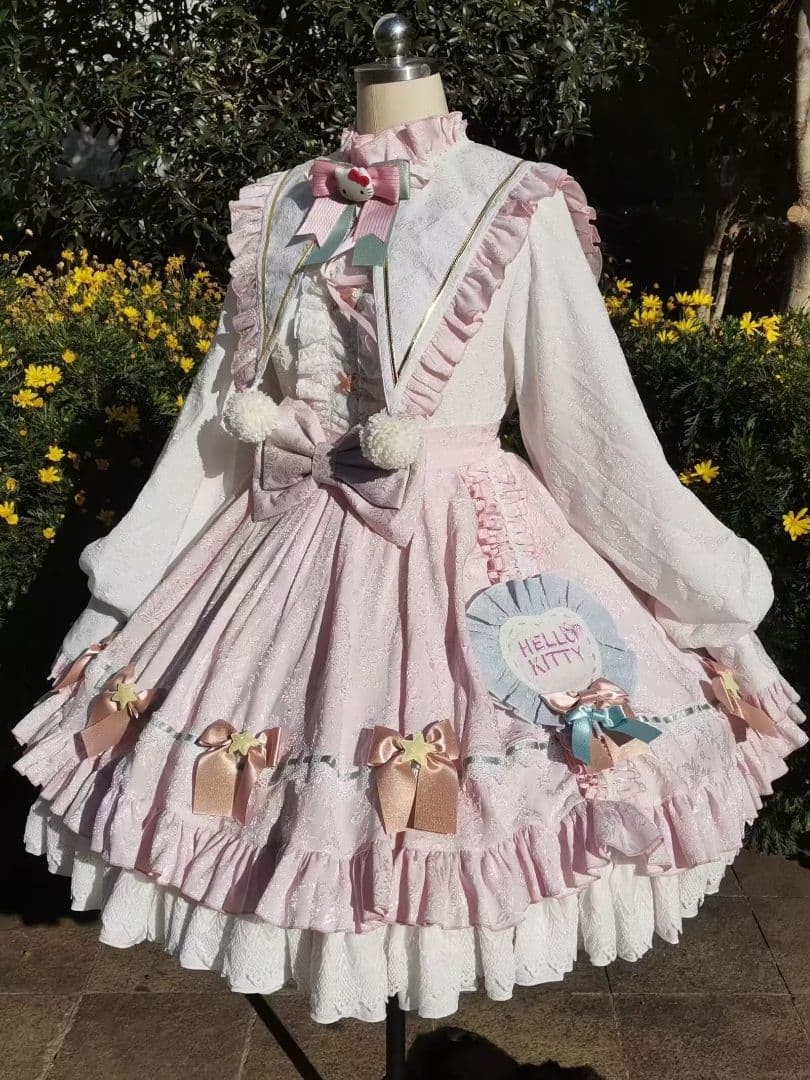 Identidad V Gardenero Hello Kitty Disfraz Cosplay S Hecho a Mano Conjunto Artesanal