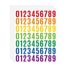 560 Pcs 1 Inch Number Stickers,8 Sheets 0-9 Self-Adhesive Vinyl Waterproof Nu...