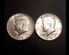 ( 2 ) 1964 Kennedy 90% Silver - 50c Half Dollar Coins