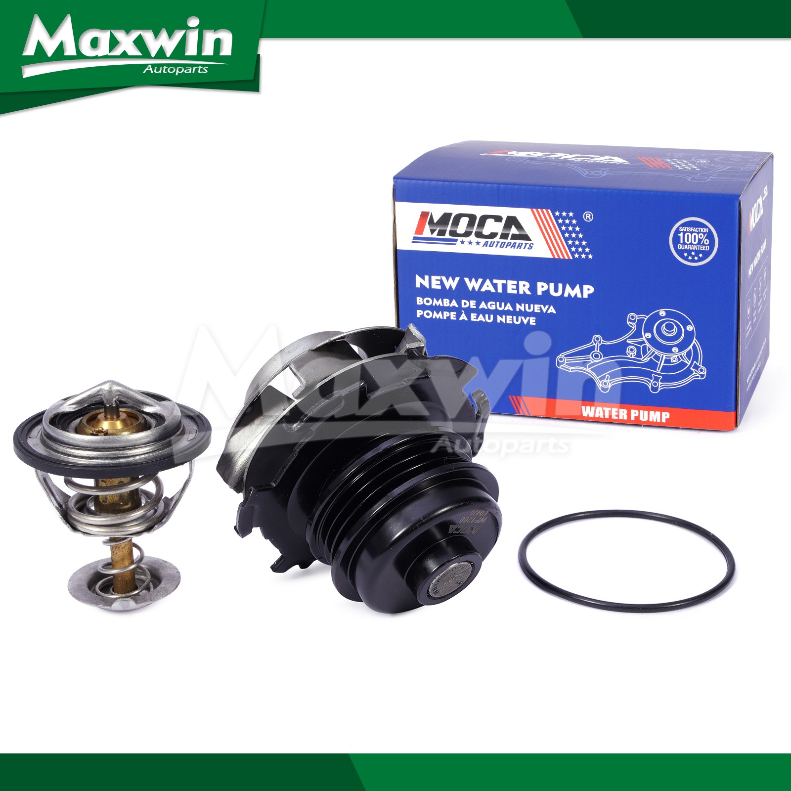 Water Pump & Thermostat Fit Cadillac Eldorado DeVille Seville Bonneville Aurora