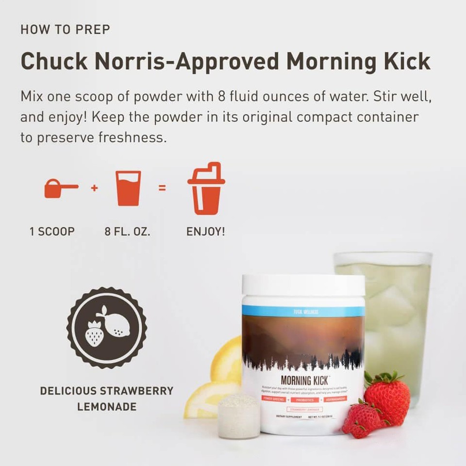 By Chuck Norris Morning Kick, Greens Superfood Powder Supplement With ...