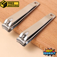 2x Stainless Steel Toenail Clipper for Ingrown Thick Nails Jaw Toe Nail Cutter