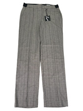 Simply Vera Women's Tan/Black Plaid Pull On Mid Rise Pants - M