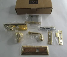VON MORRIS BUCKINGHAM 8010/9100 605NL POLISHED BRASS SCREEN DOOR LOCK ASSEMBLY