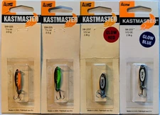 4 Pks. Acme Tackle KASTMASTER Fishing Lures - 1/12 Ounce  - Four Great Colors!