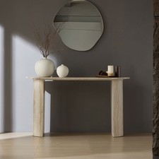 55.12 Inch Faux MARS marble Pattern Console Table for Living Room,Narrow Console