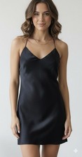 NWT Cotton Candy LA Little Black Mini Dress Satin Sexy XS Mini Party Holiday