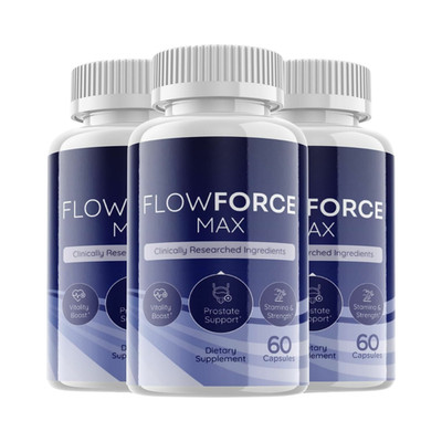 3-Pack Flow Force Max Capsules - FlowForce Max Male Health Support - 180 Caps