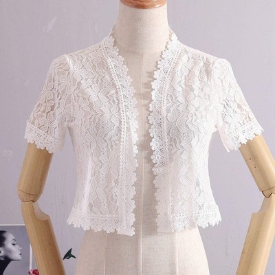 HOT-Damen/Floral Spitze Bolero Strickjacke Capelet Schulter Schal Party Hochzeit
