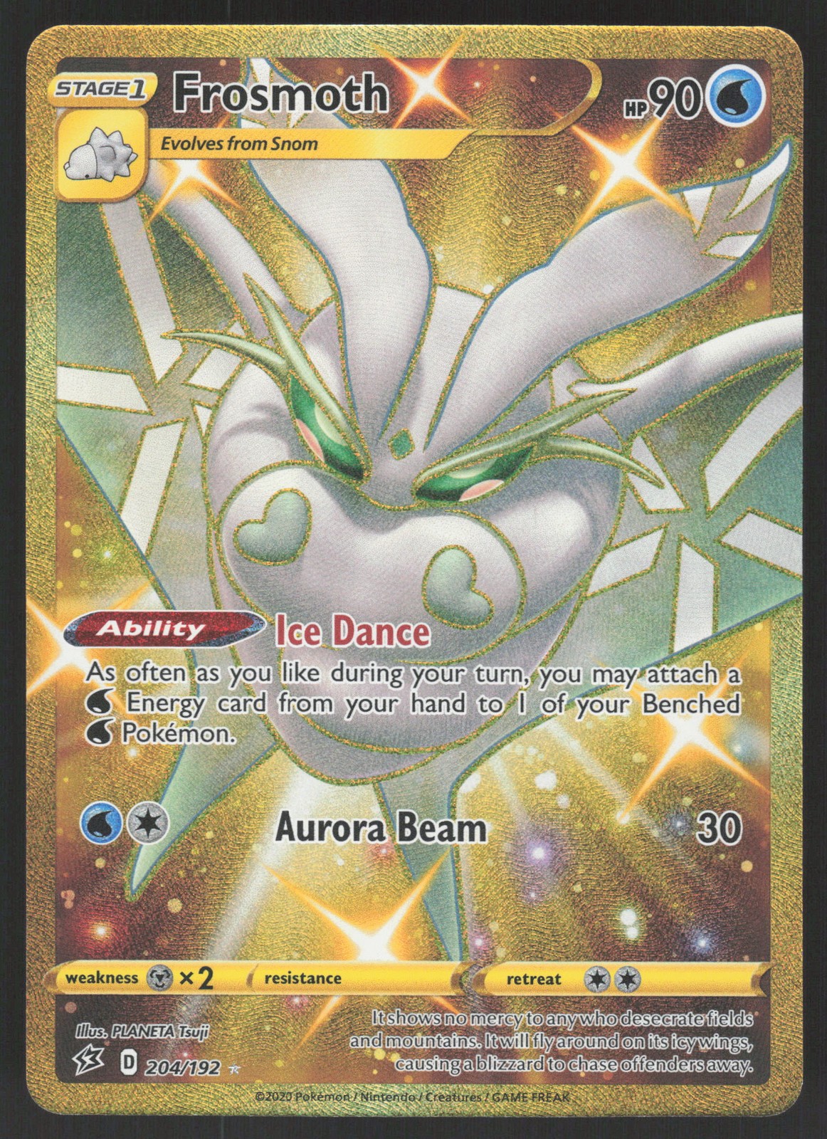 Frosmoth 204/192 Secret Rare Pokemon TCG Rebel Clash NM
