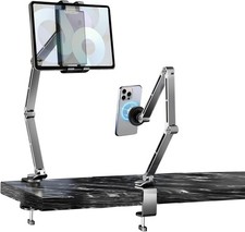 Tablet Stand for Desk iPad Desk Mount Magnetic Tablet Holder for Desk Foldable