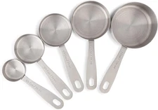 Stainless Steel Measuring Cups - 5 Piece Heavy Duty Measuring Cup Set W
