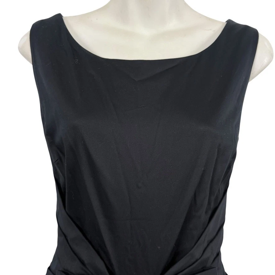 Abito donna Kate Spade New York Little nero senza maniche fiocco lunghezza ginocchio tg 8