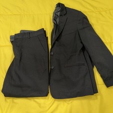 Calvin Klein Boys Suit Set Size 12husky Black Color