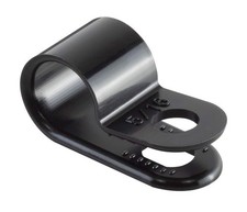 100 PCS Black Nylon Plastic Cable Clamps 5/16 Inch Screw Mount Clips Set
