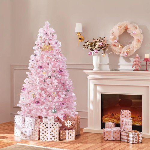 DOGHLY 4.5ft Snow-Flocked Artificial Xmas Tree 400 Tips Fire-Resistant - Picture 7 of 7