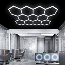 Dimmable Hexagon Garage Lights - 46 Pack, 368W, 8100-40480 Lumens, 6500K