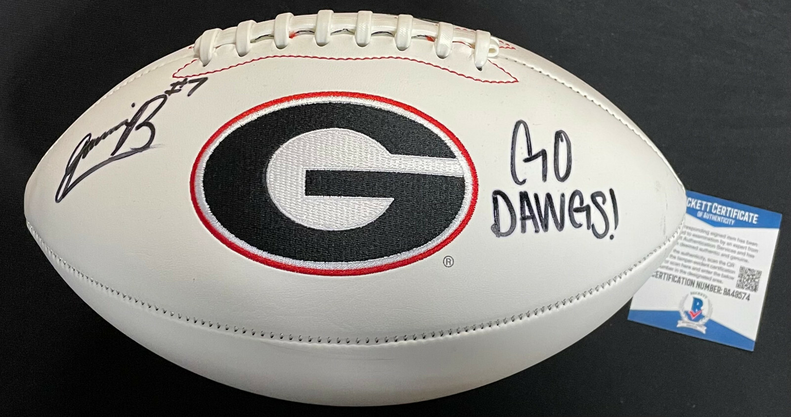 JERMAINE BURTON SIGNED GEORGIA BULLDOGS FOOTBALL BECKETT COA 