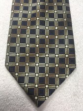DAVID TAYLOR MENS TIE BLACK BROWN GRAY 3.5 X 59