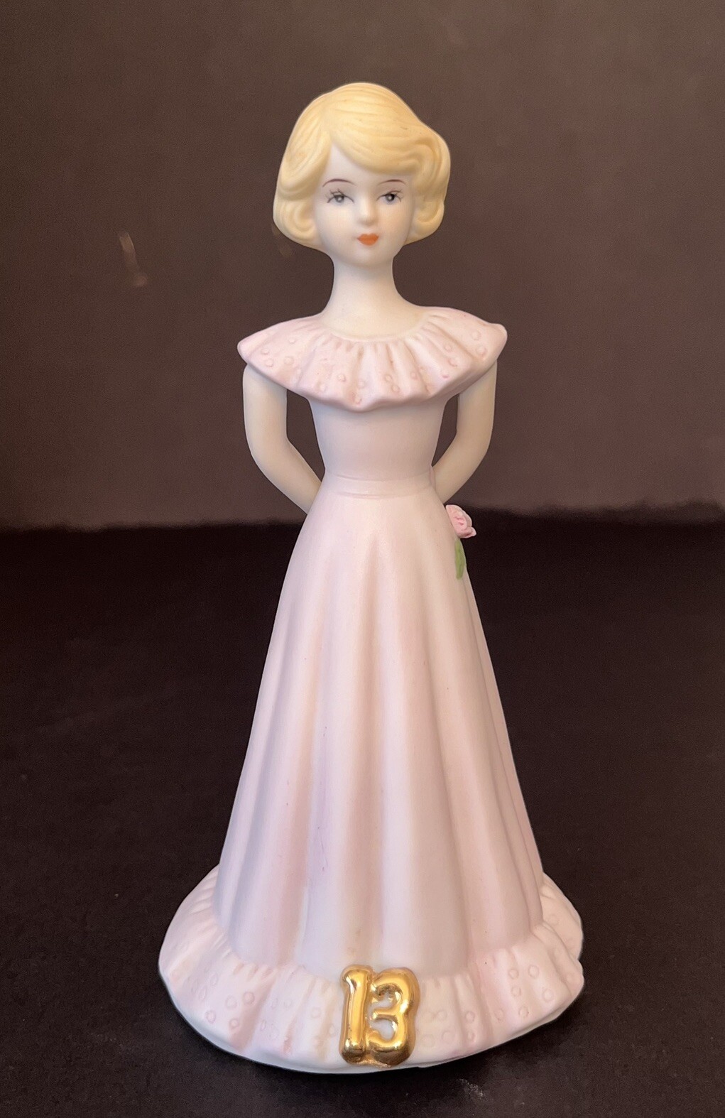 Vintage Enesco 13 Year Old Growing Up Birthday Girls Blond Figurine 1981 Blonde