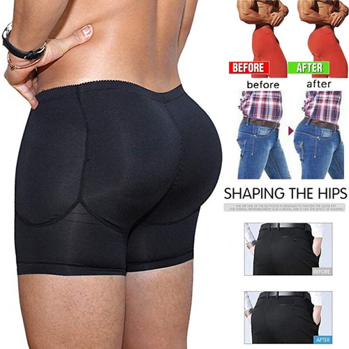 Uomo Butt Lifter Mutanda Imbottita Slip Nero Uomo Imbottito Butt - Foto 5