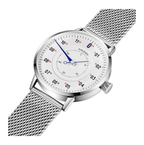Montre Homme Svalbard VOYAGER 24H - Cadran Noir 24H - Boîtier Acier 40 Mm - Quartz Suisse - Neuf Avec étiquettes